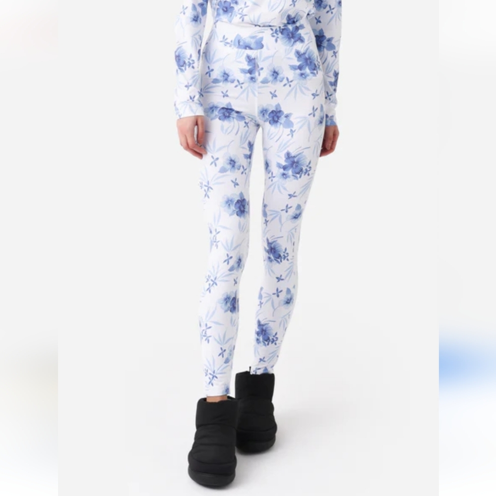 NWT Bogner Fire + Ice x LoveShackFancy Love Base Layer-Blue Floral